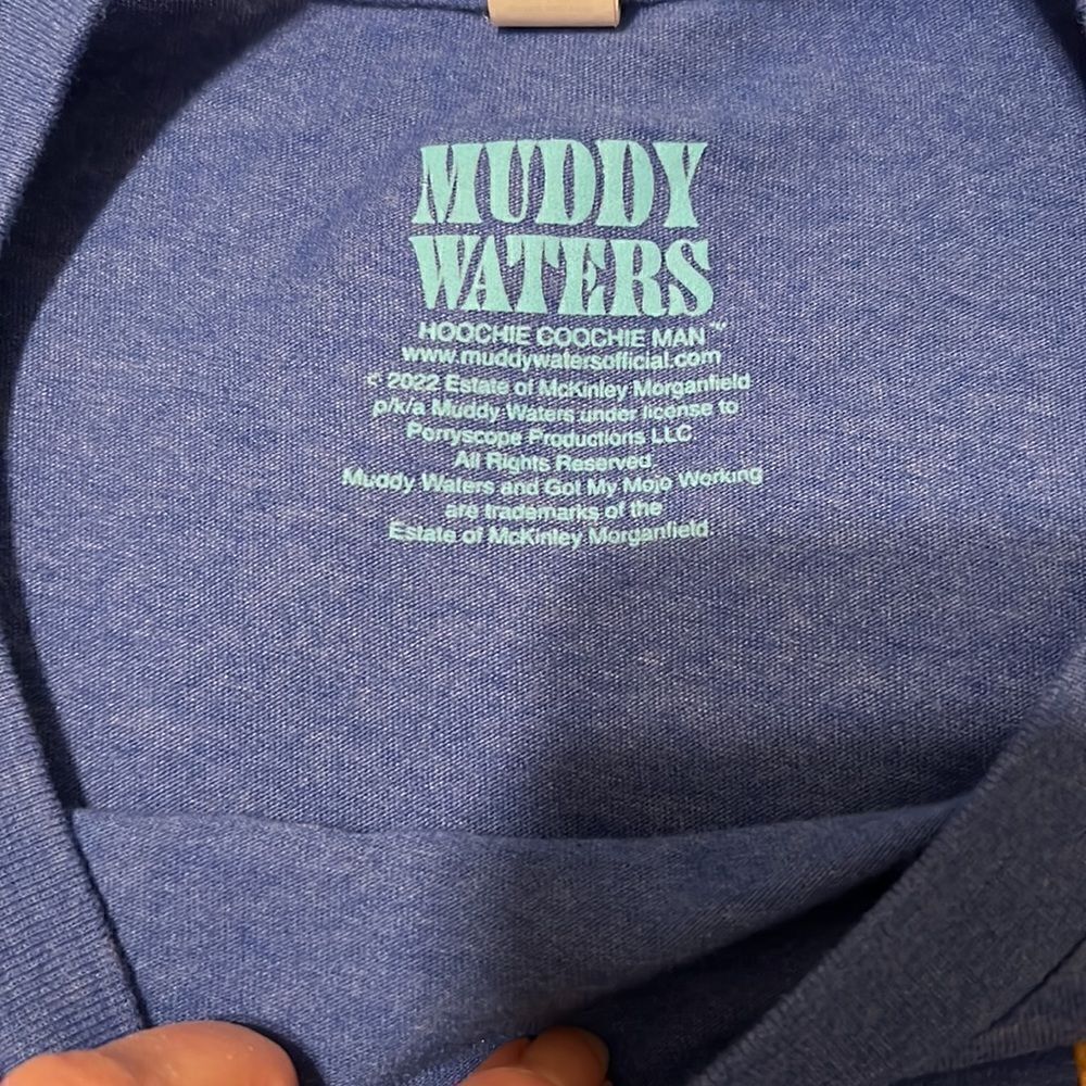 Muddy Waters men’s size XL “Got my mojo workin” blue SS concert T-shirt EUC - Picture 4 of 7